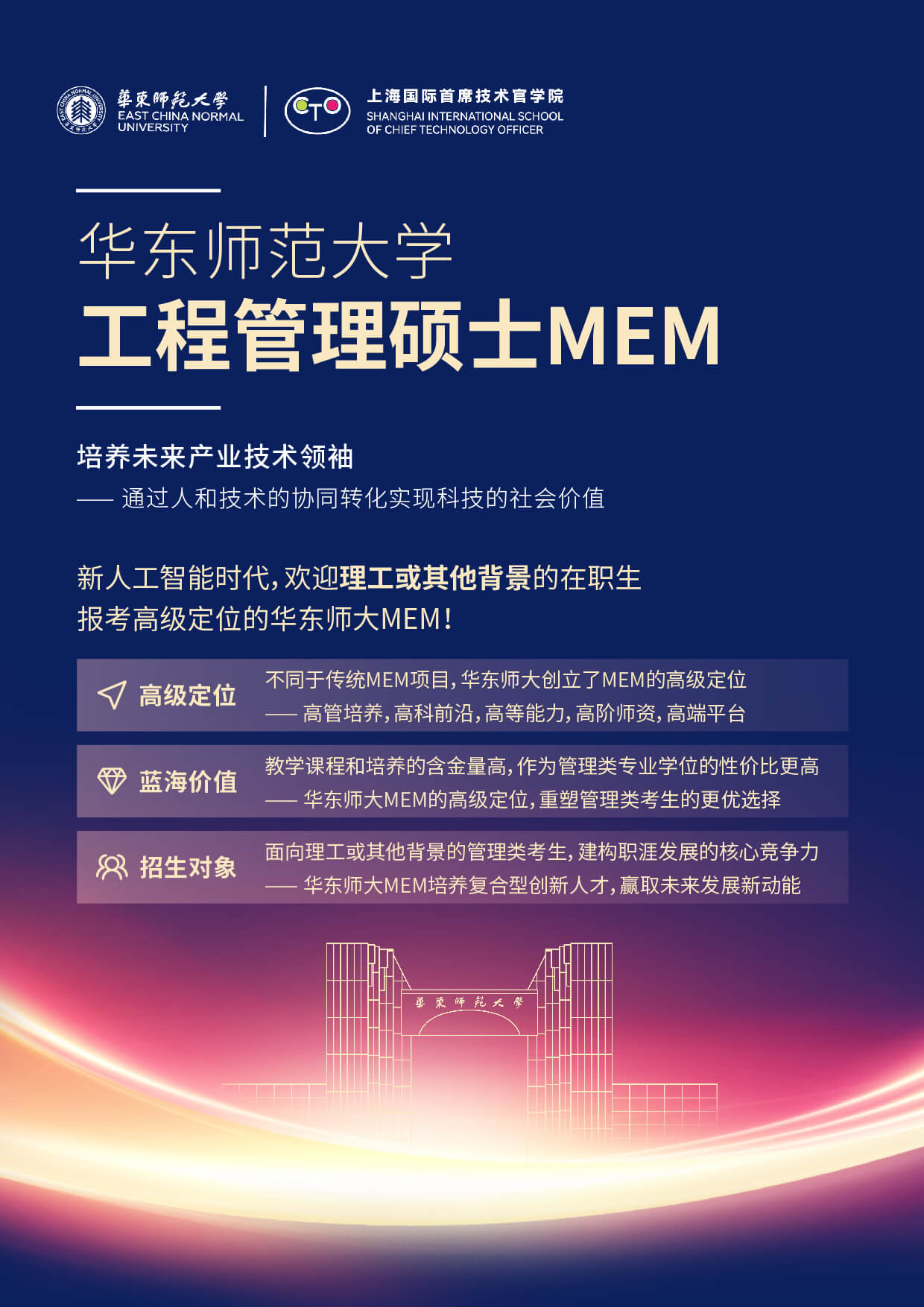 全国考研报名开始！华东师大MEM亮相全国研招网首页，欢迎广大考生报考高级定位的MEM！